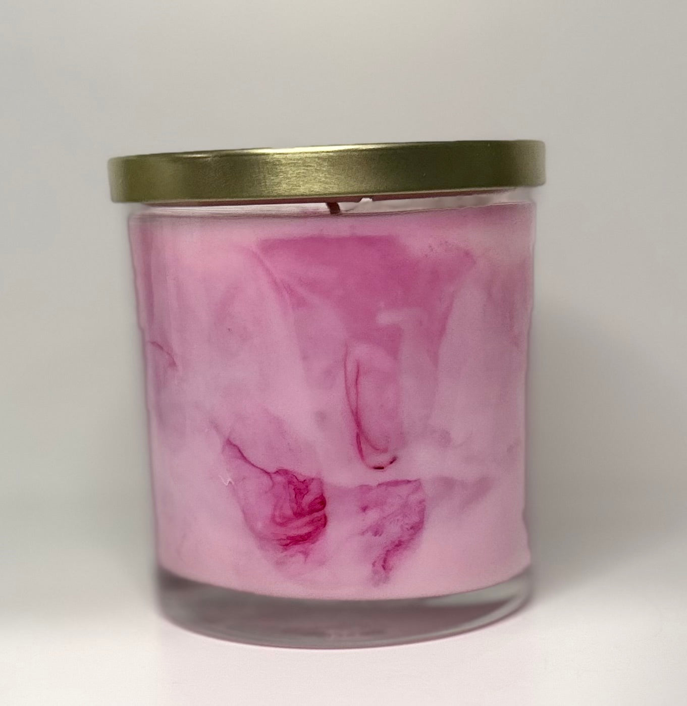 Watermelon Lemonade 12.1 oz marbled colored soy candle