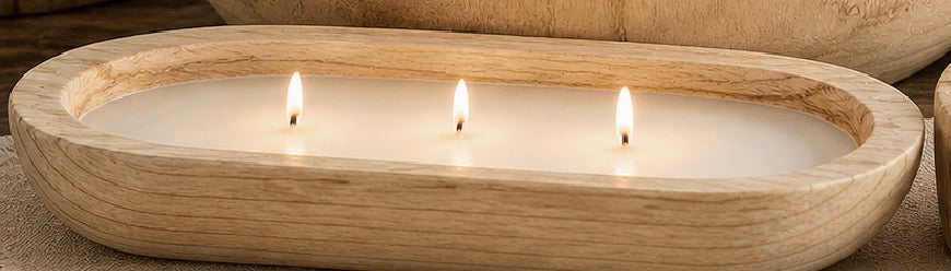 Custom Medium wooden center piece candle