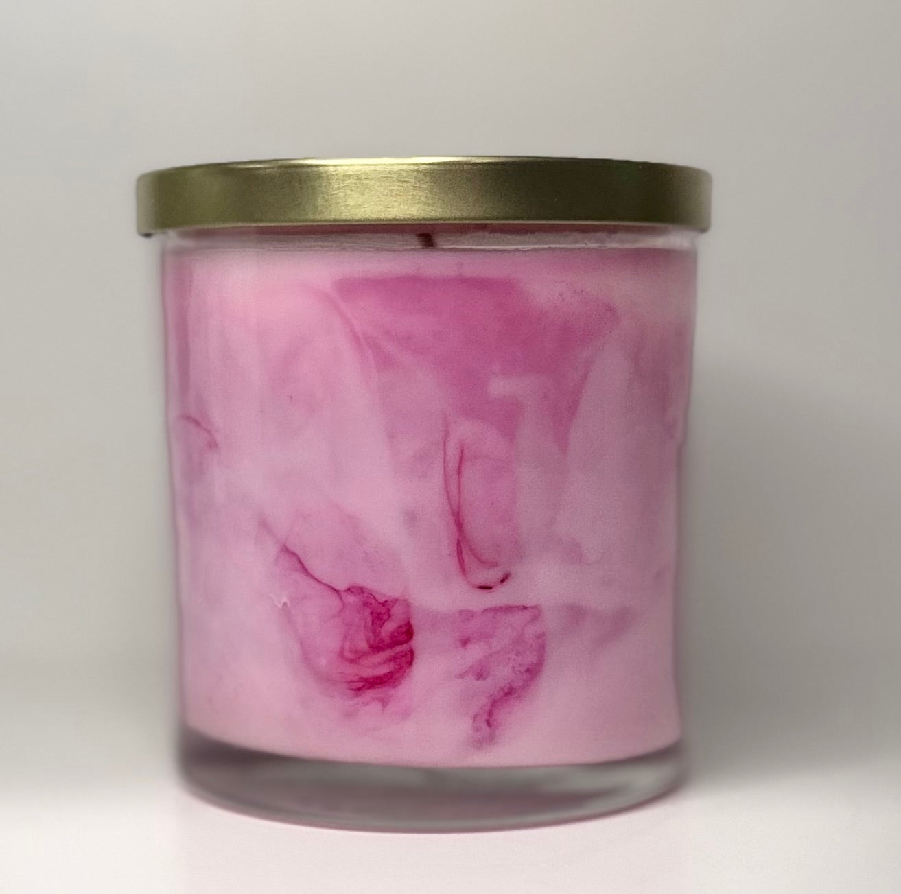 Watermelon Lemonade 12.1 oz marbled colored soy candle