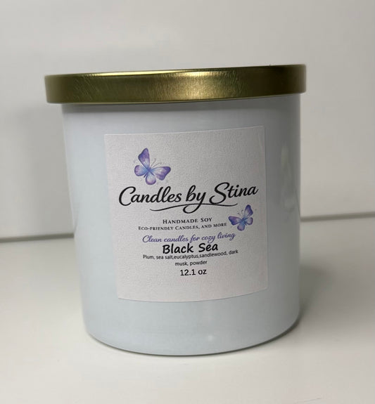 Black Sea 12.1 oz soy infused with essential oils candle