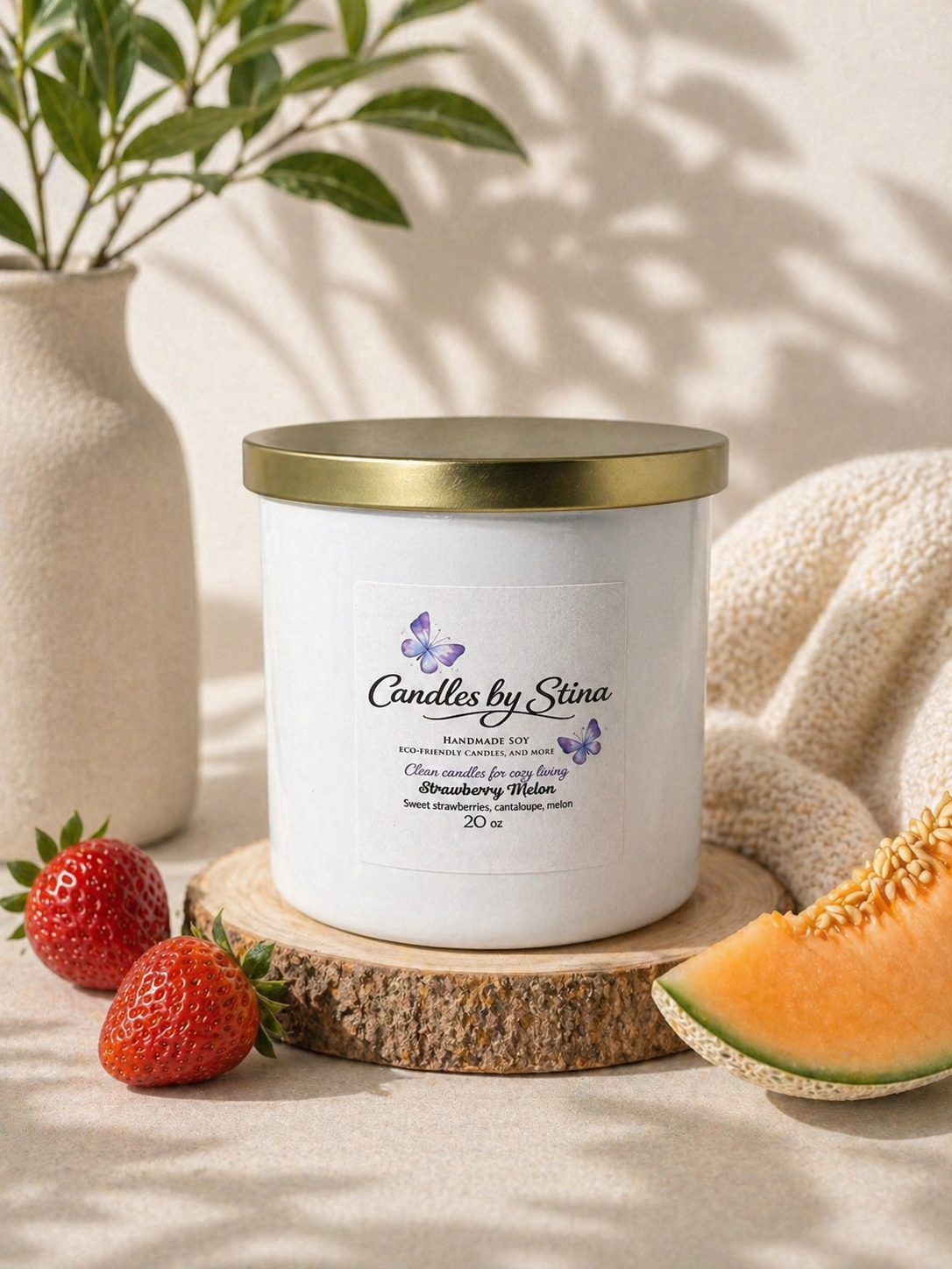 Strawberry Melon 20oz (3-wick) candle