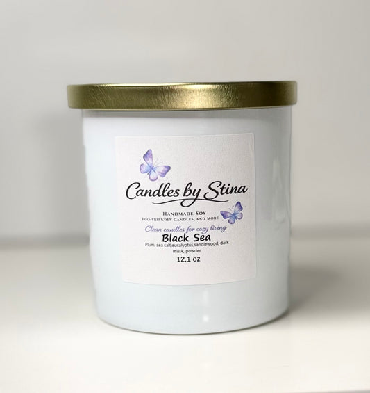 Black Sea 12.1 oz soy infused with essential oils candle